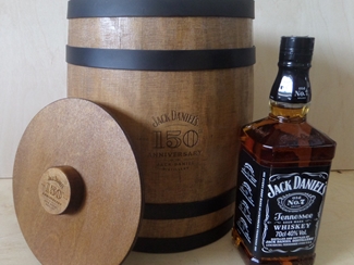 Beczka pod butelkę jack daniel's z zamknięciem, z grawerem laserowym